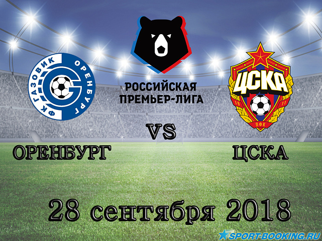 Оренбург - ЦСКА - 28.09.2018