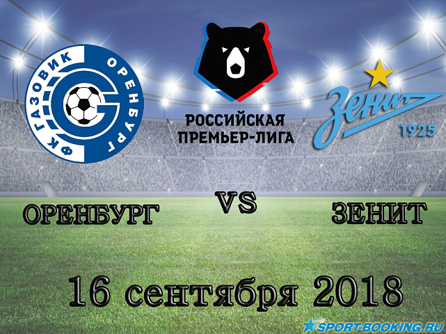 Оренбург — Зенит - 16.09.2018